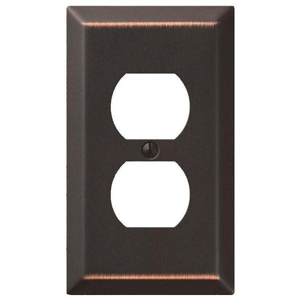 Amertac Wallplate, 1 Gang, Steel, Aged Bronze 163DDB